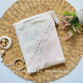 Cobija Diamante Doble Faz Conejo Rosa El Bebé Feliz